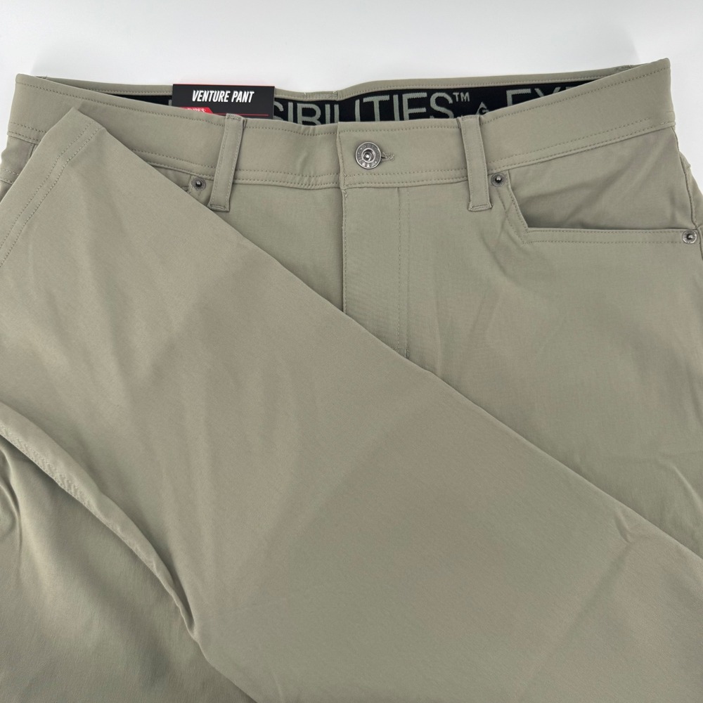 Gerry Mens Venture Pant 34x32 Green Water Repellent Stretch Hiking Travel New